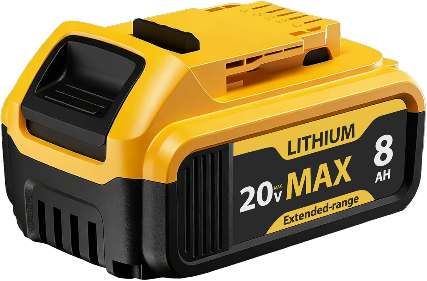 8000mAh Battery Replacement for DeWalt 20V MAX Tools, Compatible with DeWalt DCB200 DCB201 DCB206 DCB207 Chargers, High Capacity Lithium Battery