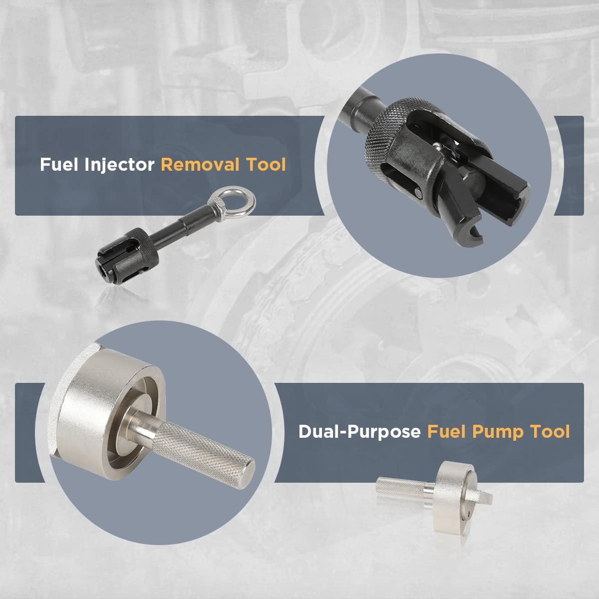 CMTOOL Engine Camshaft Timing Locking Tool Kit Compatible with Jaguar Land Rover Discovery 4 Range Rover Sport V8 5.0L V6 3.0L Engine Camshaft Alignment Tools with Fuel Injector Remover Installer Tool