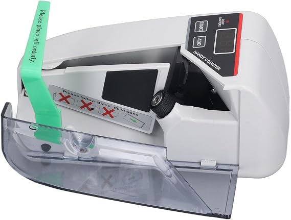 Money Counter Machine, Portable Handy Bill Counting Machine Counter 600 Notes Per Minute for Banks Retail Stores ABS US Plug 1 Pack