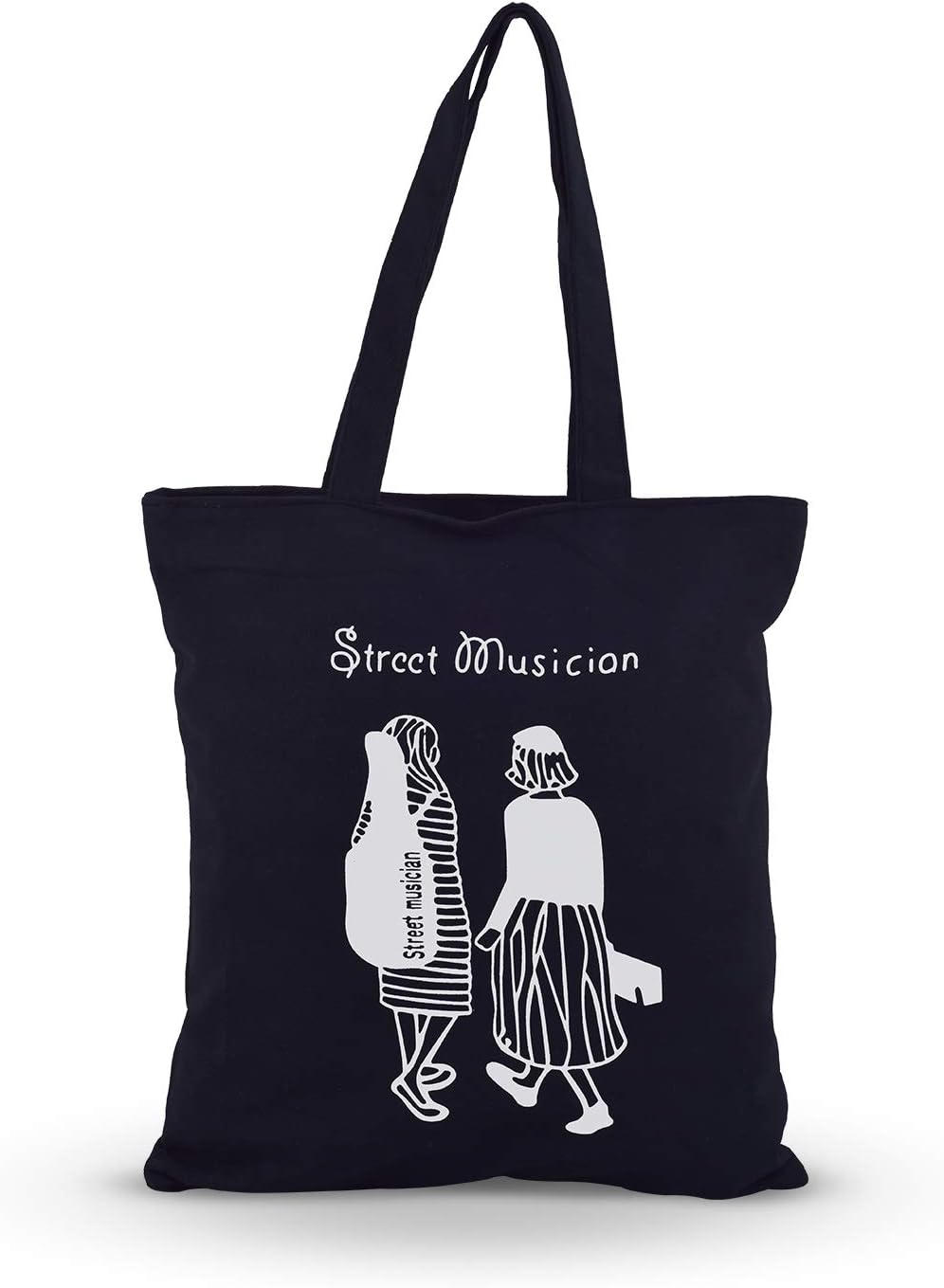 Shoppertize Women's Multipurpose Cotton Black Tote Bag