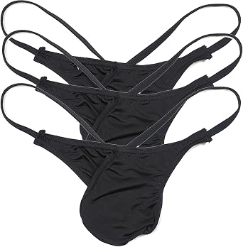 Faringoto Mens Ice Silk Thong G String Lingerie For Men Sretch G-string T-back Micro