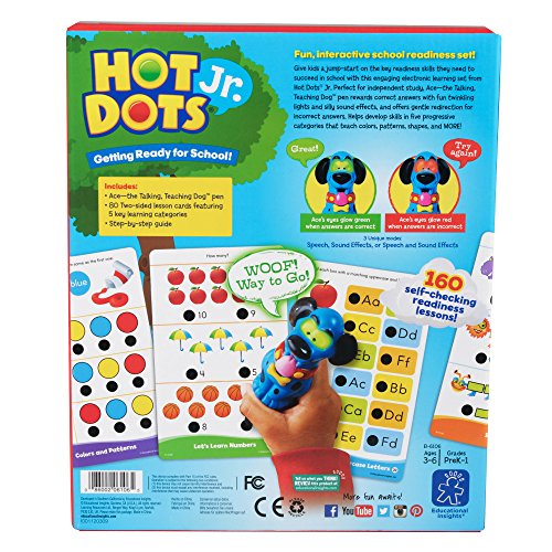 Educational Insights Hot Dots Jr. Getting Ready For School Set With Interactive Pen, Reading & Math Workbooks, 160 Lessons For Homeschool & Classroom, Ages 3+ #TOP4