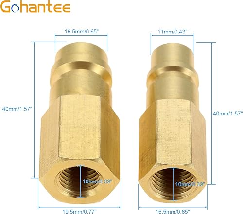 Miniatura 6 de gohantee R12 R22 R502 Tornillo a R134A Válvula Adaptadora de Conversión Rápida, Kit de Conversión R12 a R134A, Interruptor Adaptador R12 R22 R502 a