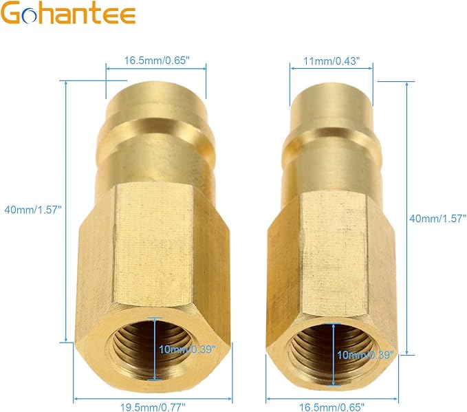 Gohantee Adaptador R12 R22 R502 a R134A, Kit Conversión Rápida miniatura 6