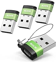 Vista 13 de Adaptador USB C a USB (paquete de 4), USB-C hembra a USB macho, convertidor tipo C a USB A compatible con Apple MagSafe, iPhone 11, 12, 13, 14, 15