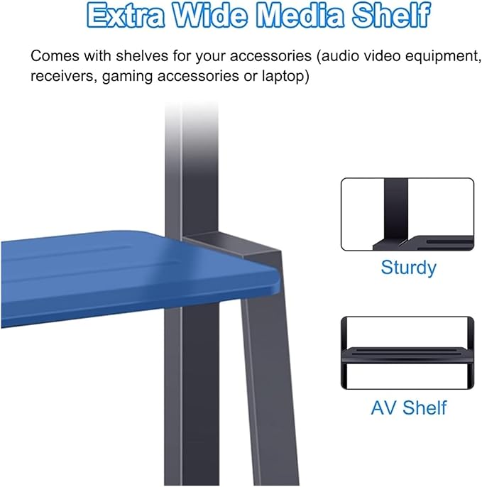 Soporte para TV móvil con ruedas, ajustable en altura, 32-75 pulgadas miniatura 3