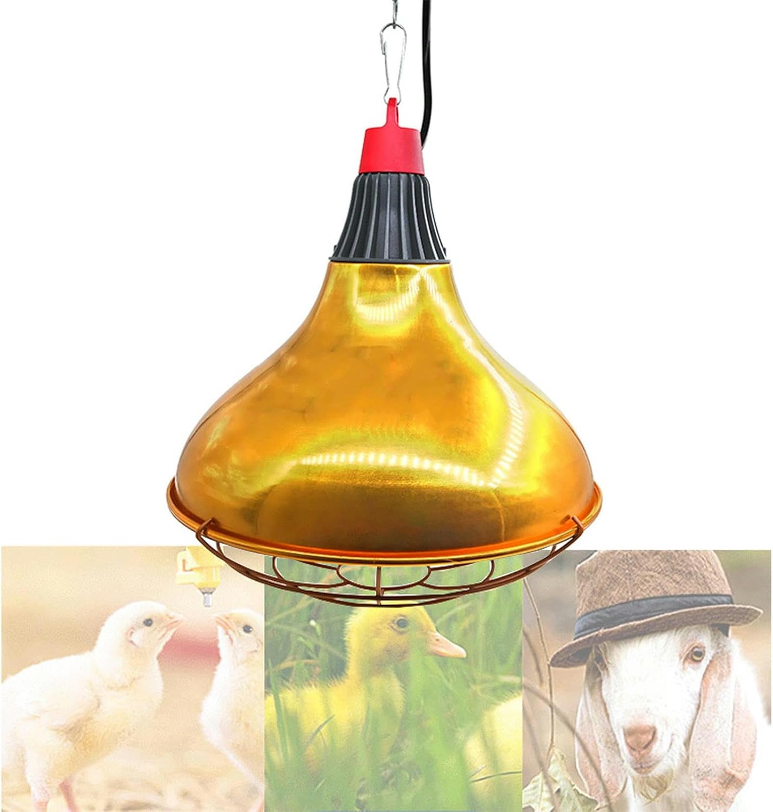 Lampe chauffante pour chiot et matériel d'élevage infrarouge 220V pour poussin et volaille