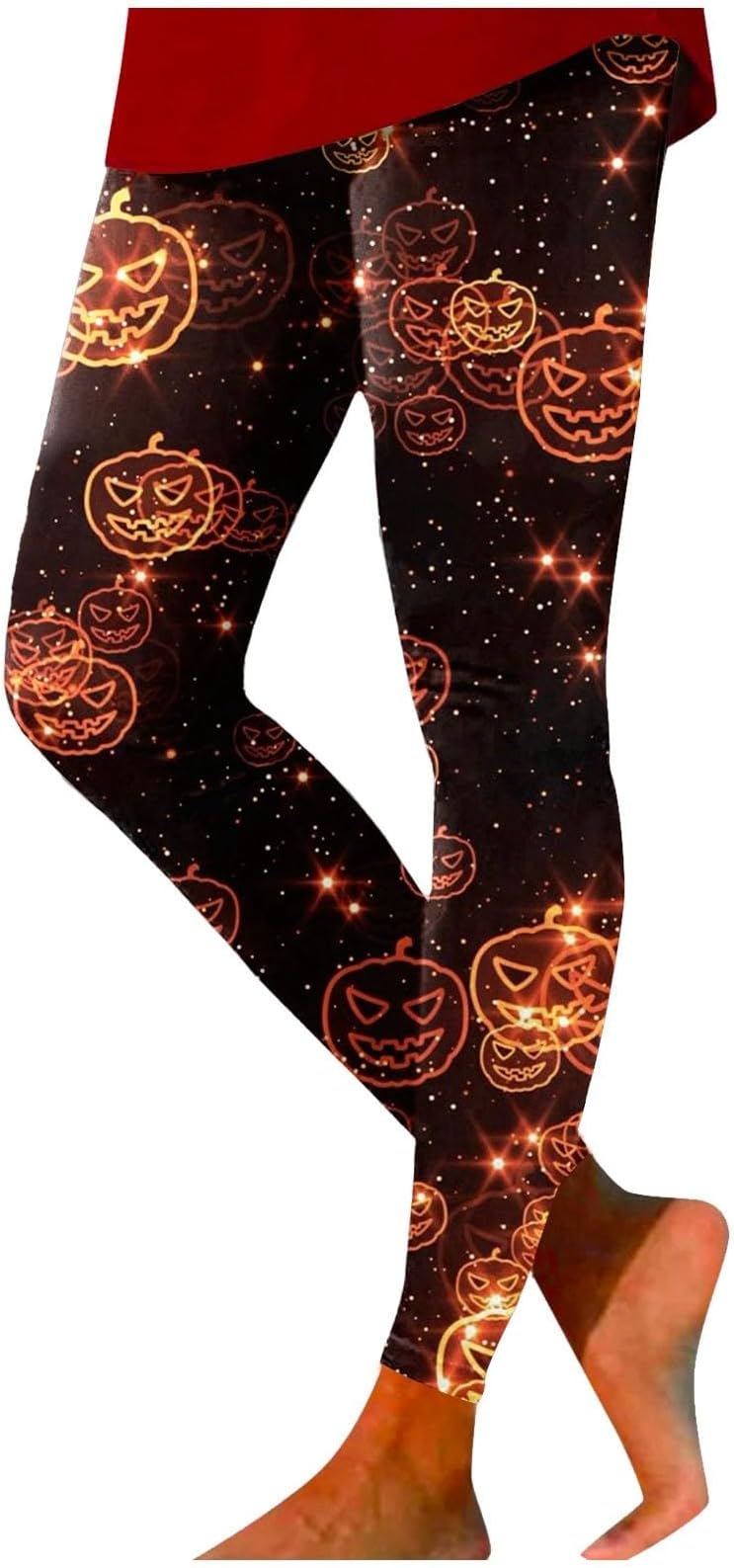 GenericLadies Fashion Casual Halloween Theme Printed Tight Hip Lift Fitness Exercise Yoga Leggings Long Pants Leggings Women Plus Size 3X