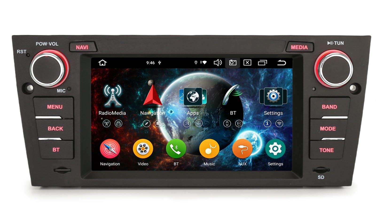 7" Android 16 Autoradio GPS Navigateur pour BMW Série 3 E90 E91 E92 E93 M3 | Carplay Sans fil Android Auto Wifi DSP Canbus SWC Écran tactile Bluetooth 5.1 Canbus DAB+