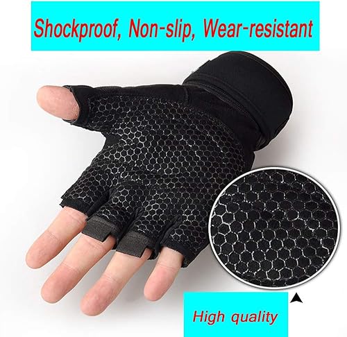 Miniatura 2 de Guantes de entrenamiento para levantamiento de pesas, entrenamiento de pesas, ciclismo, guantes de levantamiento de pesas de alta calidad, guantes
