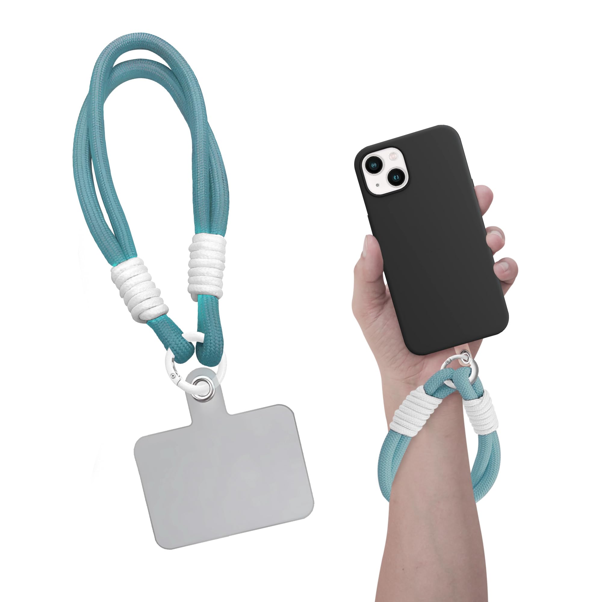GadgetBite Universal Anti-lost Phone Lanyard Wrist Rope - Secure and Stylish Phone Wrist Strap Cord (Sky-Blue and White) (B0D5YGTB1B) Amazon Price History, Amazon Price Tracker