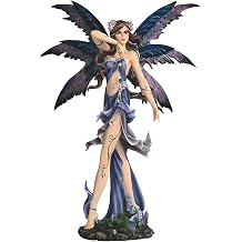 ICE ARMOR 24" H Angel Fairy with White Dragon Statue Fantasy Decoration Figurine Home/Room Decor Ideas Great Collectible Addition Large Sculpture