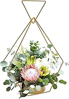 Vista 1 de Jarrones dorados para centros de mesa de boda, 10 piezas de centro de mesa de metal geométrico dorado, elegantes centros de mesa de boda para mesas