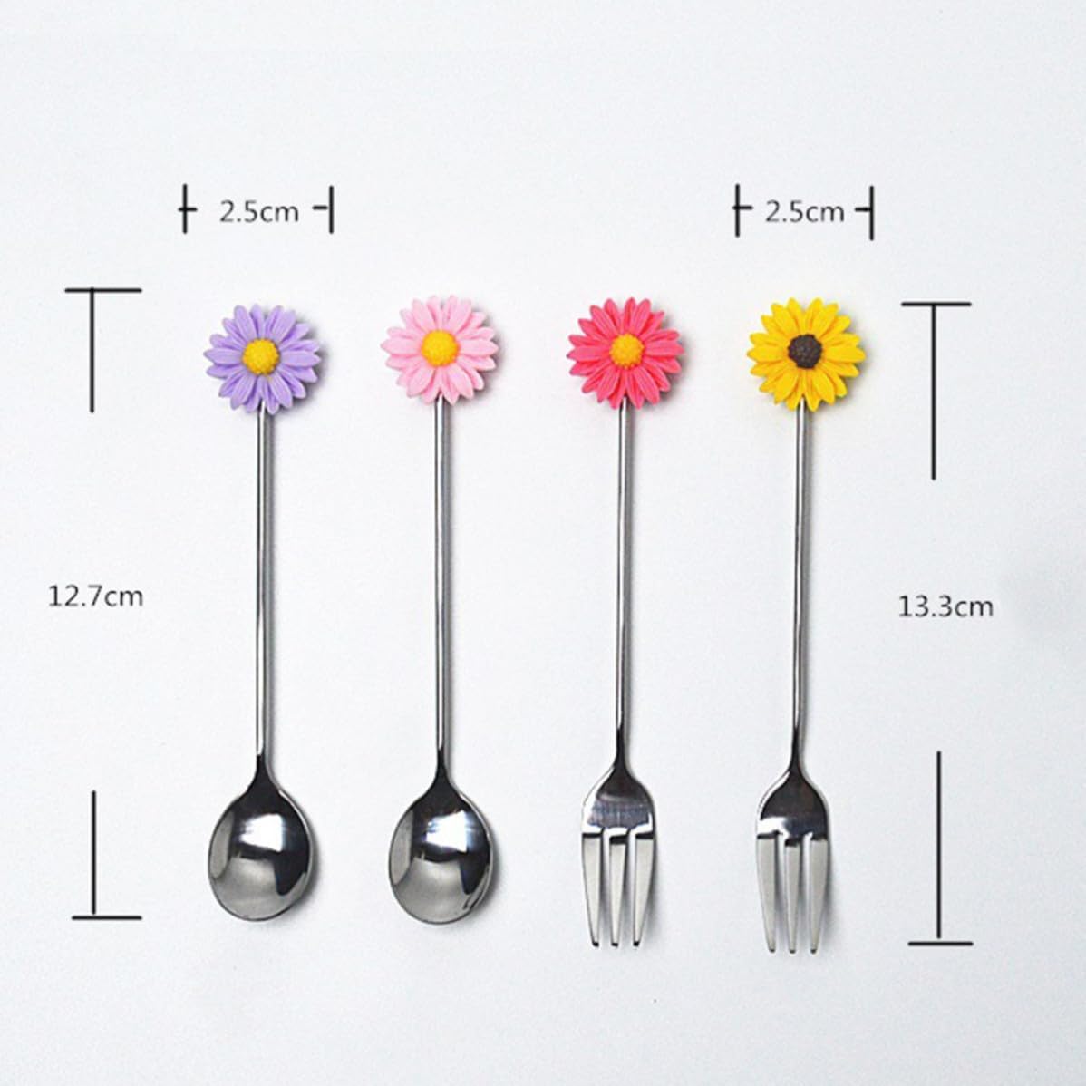 3pcs Lovely Dessert Forks Cartoon Cake Forks for Banquet Hotel