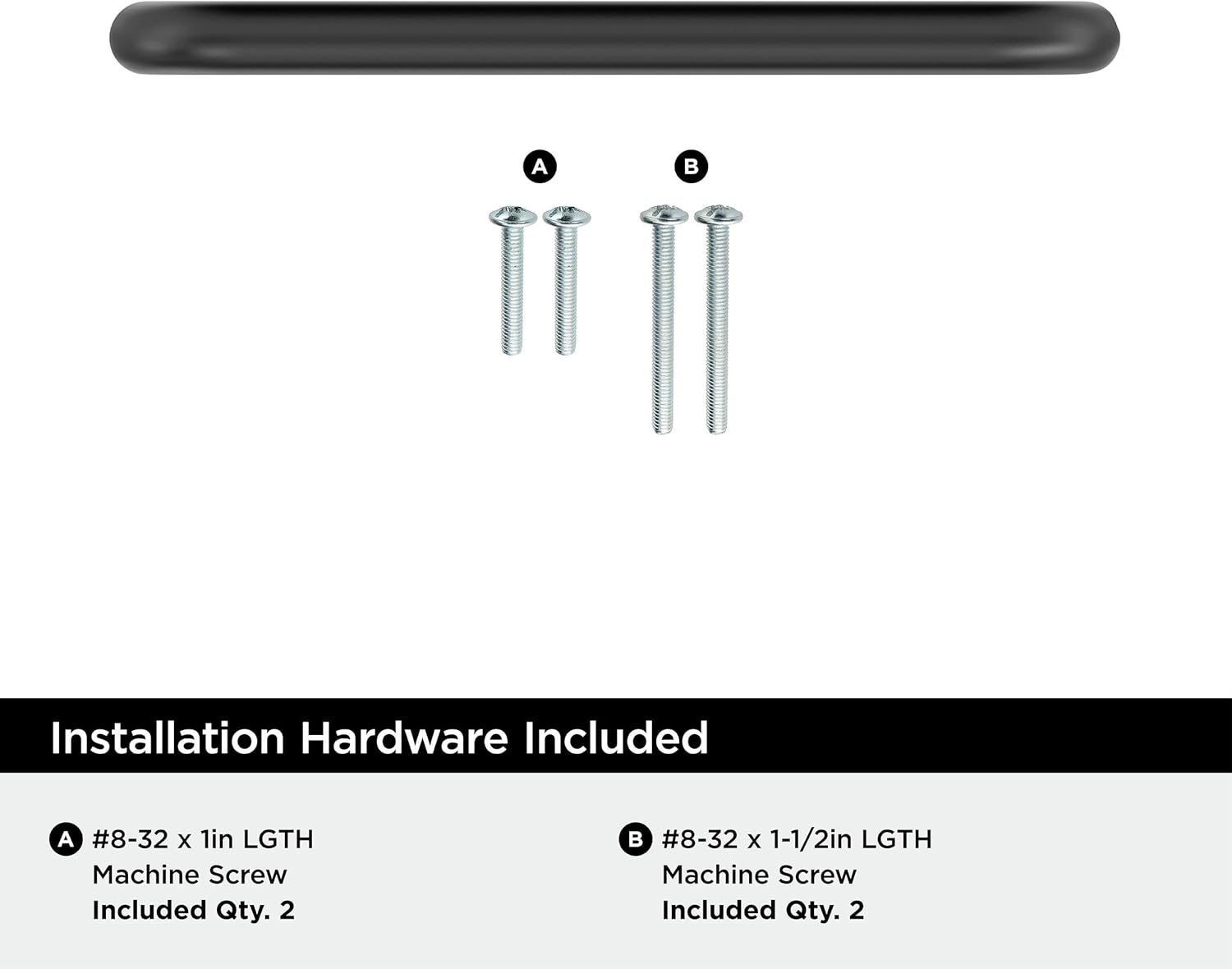 Amerock Wire Pulls 4 inch (102mm) Center-to-Center Matte Black Cabinet Pull - 25 Pack