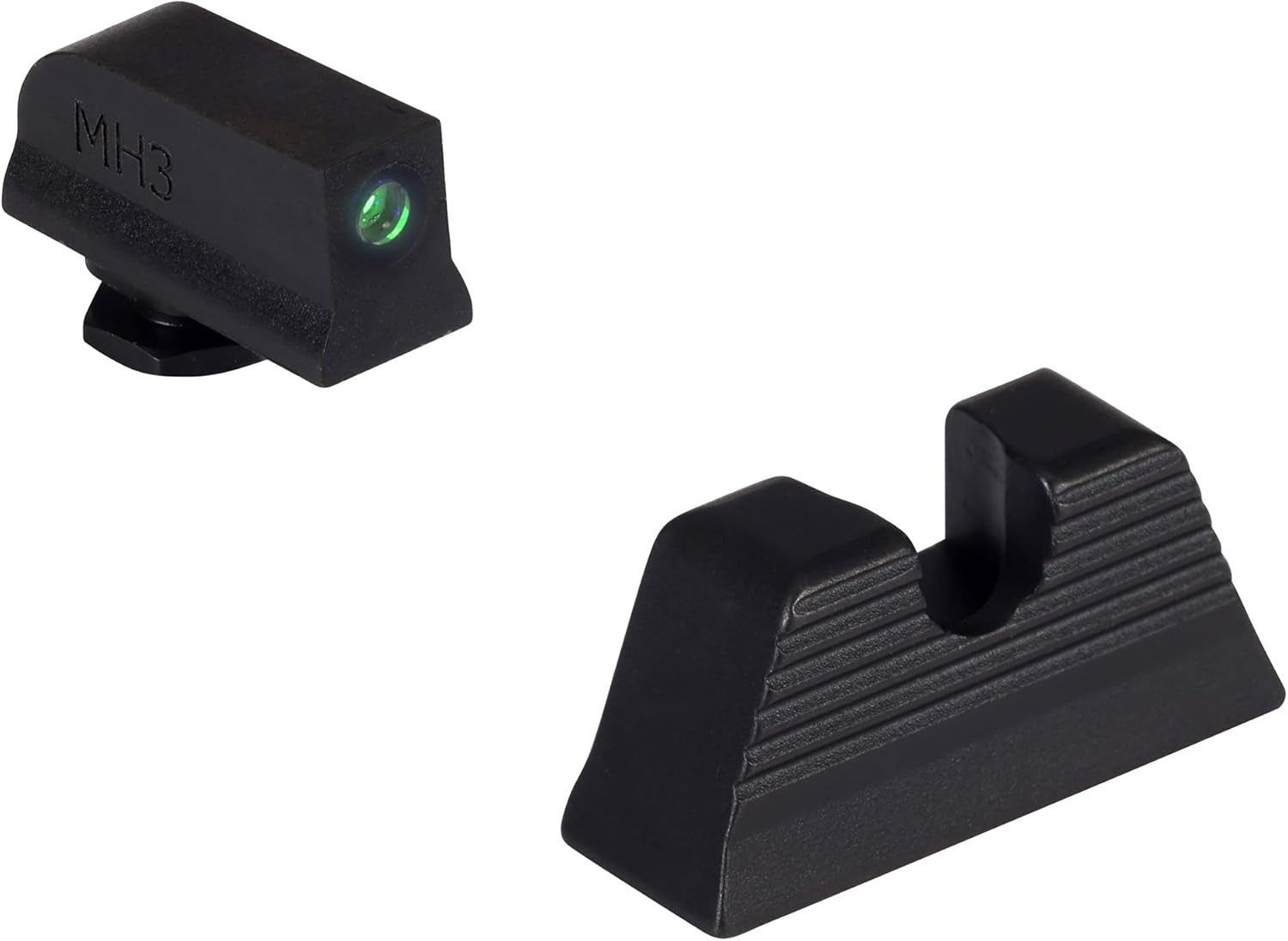 Meprolight Glock MPO-DF/MPO-F Backup Sights, Tritium-Illuminated, Co-Witness with Mepro Optics, Durable Metal, Fits Glock Standard Frame (10224317301-MPL)
