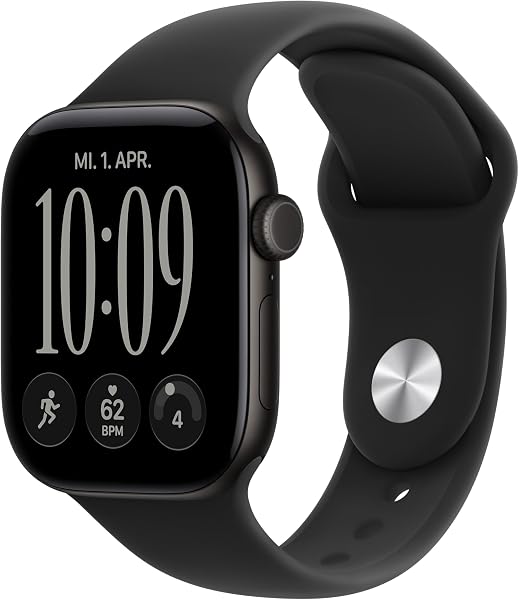 Apple Watch Series 12 GPS, Boîtier en Aluminium Noir de 42 mm