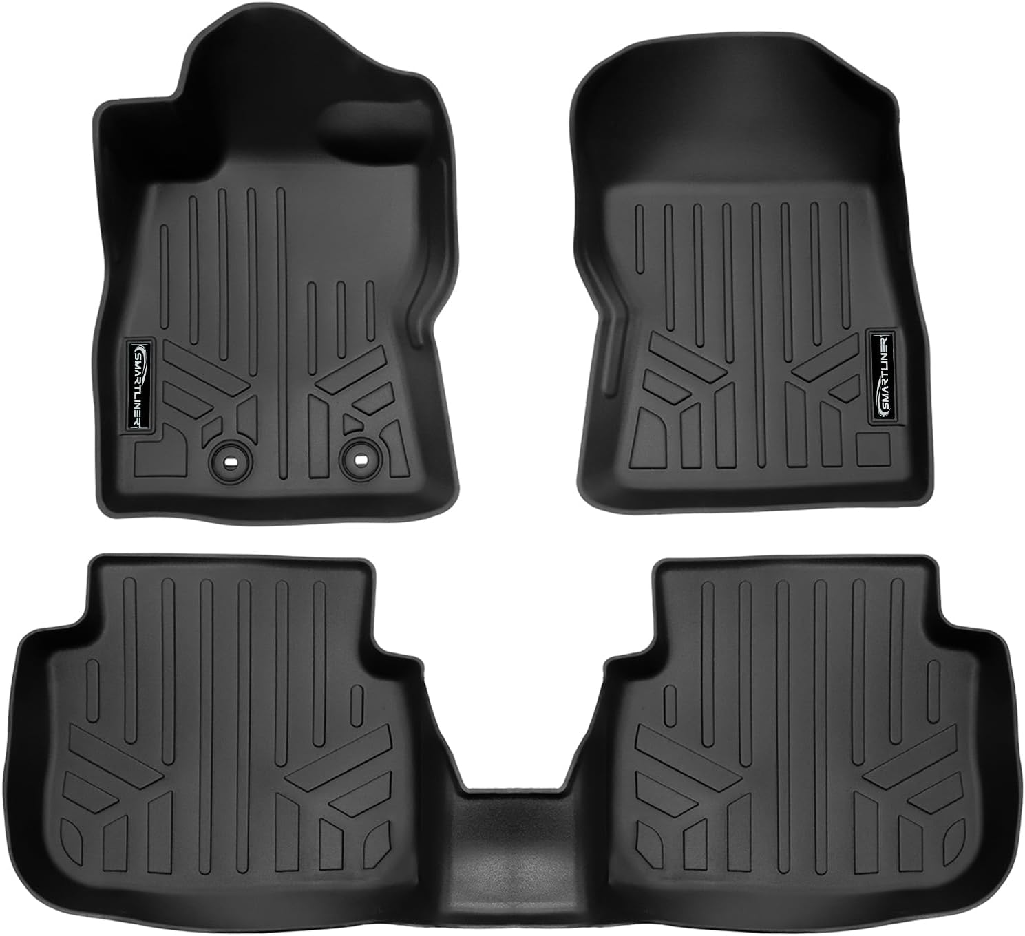 SMARTLINER All Weather Protection Custom Fit 2 Row Floor Mat Liner Set Compatible with 2024-2025 Subaru Crosstrek