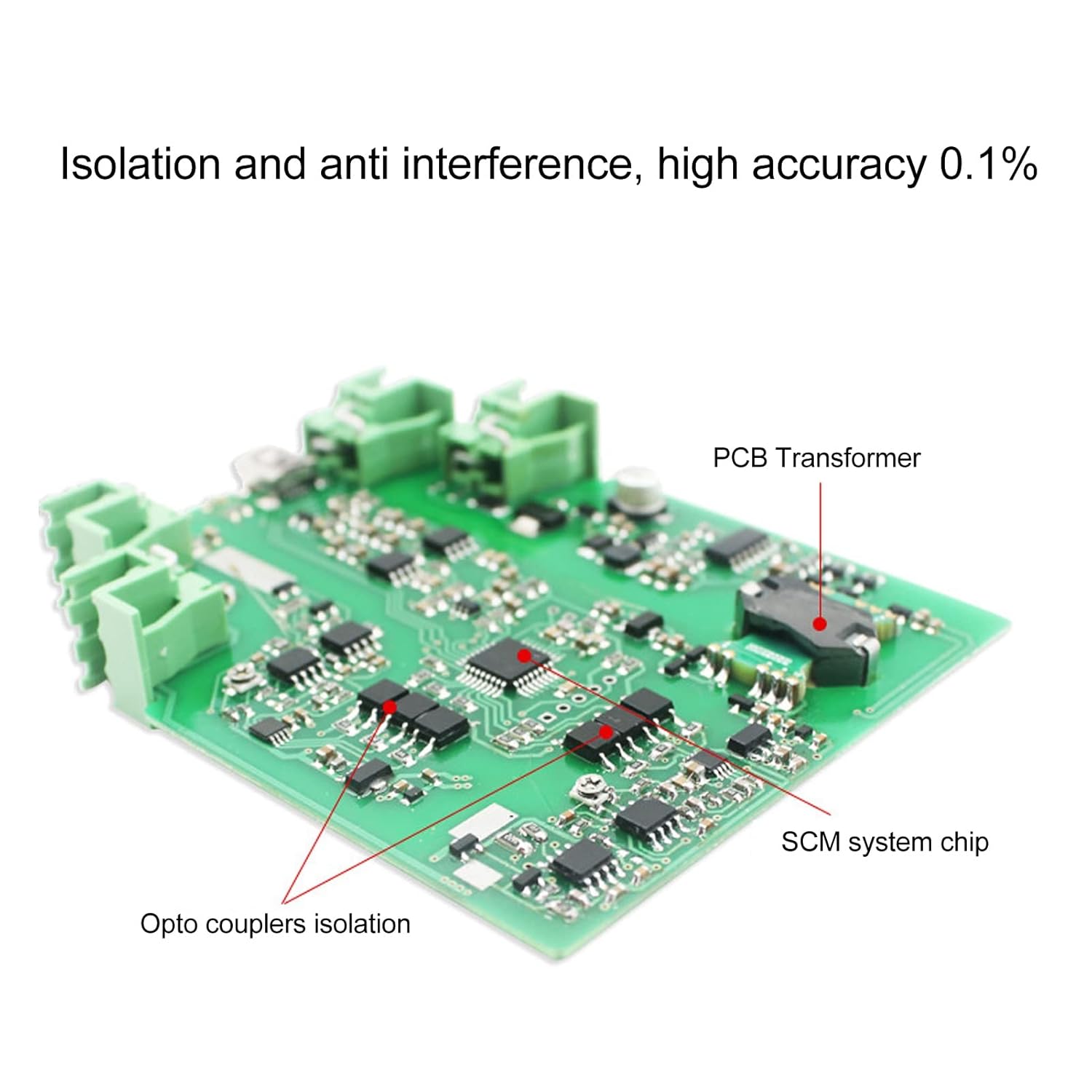 Current Signal Isolator, DC Current Signal Isolator 1 in 1 Out 4‑20mA PLC Detection Anti Interference Signal Conditioner Module 24V for Industrial Equipment