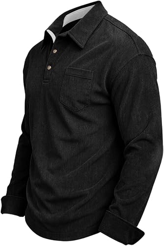 Men's Dress Shirts Long Sleeve Wrinkle-Free, Collared Men's 