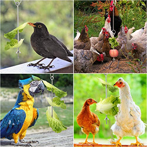 3 stuks kippenvogel groenten spies fruithouder, vogel fruithouder roestvrij staal vogeltraktatie spies, voedselvoer… - Afbeelding 7