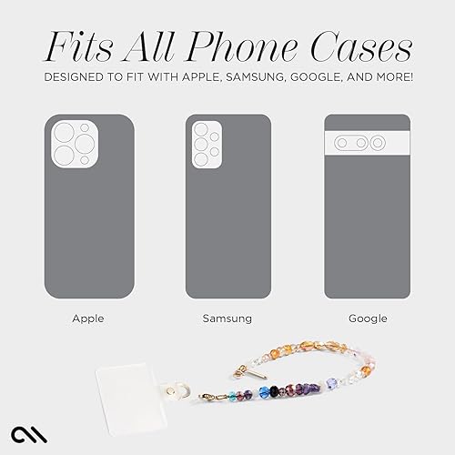 Miniatura 60 de Case-Mate Dije de cuentas para celular, correa extraíble y antirrobo, para llevar celular con manos libres, de mujer, para muchos modelos de Perla