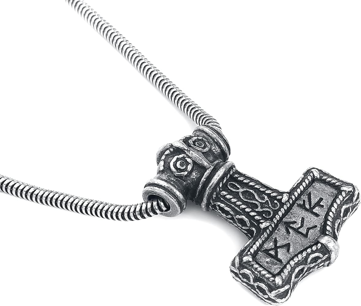 Bindrune Hammer Alchemy Gothic Pendant Necklace