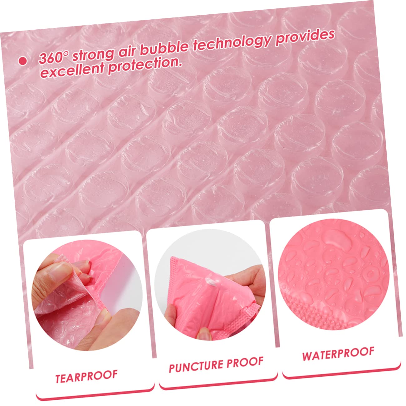 Ciieeo Lot de 100 Enveloppes D'expédition à Bulles Roses 11x15 4 Cm Film Coextrudé Épais Protection Anti-chocs Adhésives Emballage Sécurisé pour Petites Entreprises et Envois Postaux