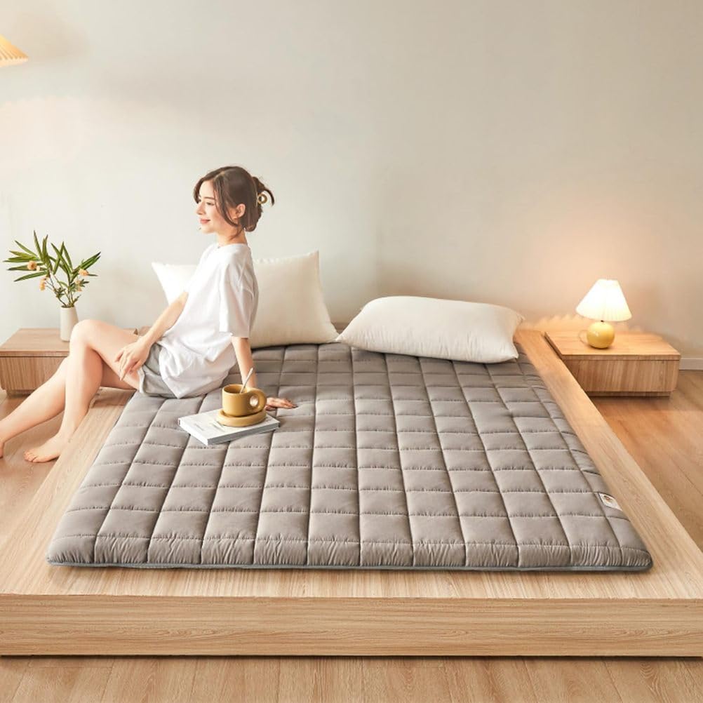 Materasso futon Giapponese Spesso, Pieghevole, Morbido, Traspirante, Arrotolabile, Portatile, per Soggiorno, dormitorio, Ospiti, Divano da Campeggio,004,120x190cm