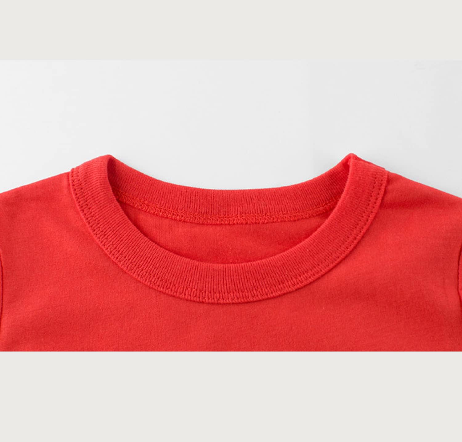 Little Boy Girl T-Shirts Tops, Kids Baby Short Sleeve Cotton Tops Tee Crew Neck Solid Color Shirts Summer Casual Clothes