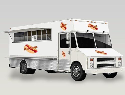 Miniatura 6 de Hotdogs Concession Restaurante Food Truck Adhesivo de vinilo troquelado de 10 pulgadas
