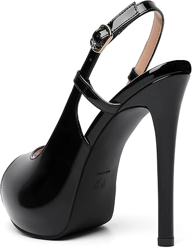 Miniatura 5 de Joseywade Zapatos de tacón alto con punta abierta para mujer, tacón de aguja, 5 pulgadas, para fiesta, boda, vestido de boda