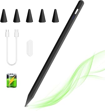 Stylus Pen for iPad 6th-11th Generation,Fast Charge Apple iPad Stylus Pencil with Palm Rejection,Compatible with 2018-2025 i Pad 6/7/8/9/10 Gen, Pro 13"/12.9"/11"/M4, Air 3/4/5/M2, Mini 5/6