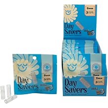 DaySavers 9mm Glass Filter Tips with Cigar Band Stickers | Reusable, Cools Smoke, Blocks Particles | Easy to Roll In or Use with Pre-Rolled Cones | 60 Tips 20 Packs of 3