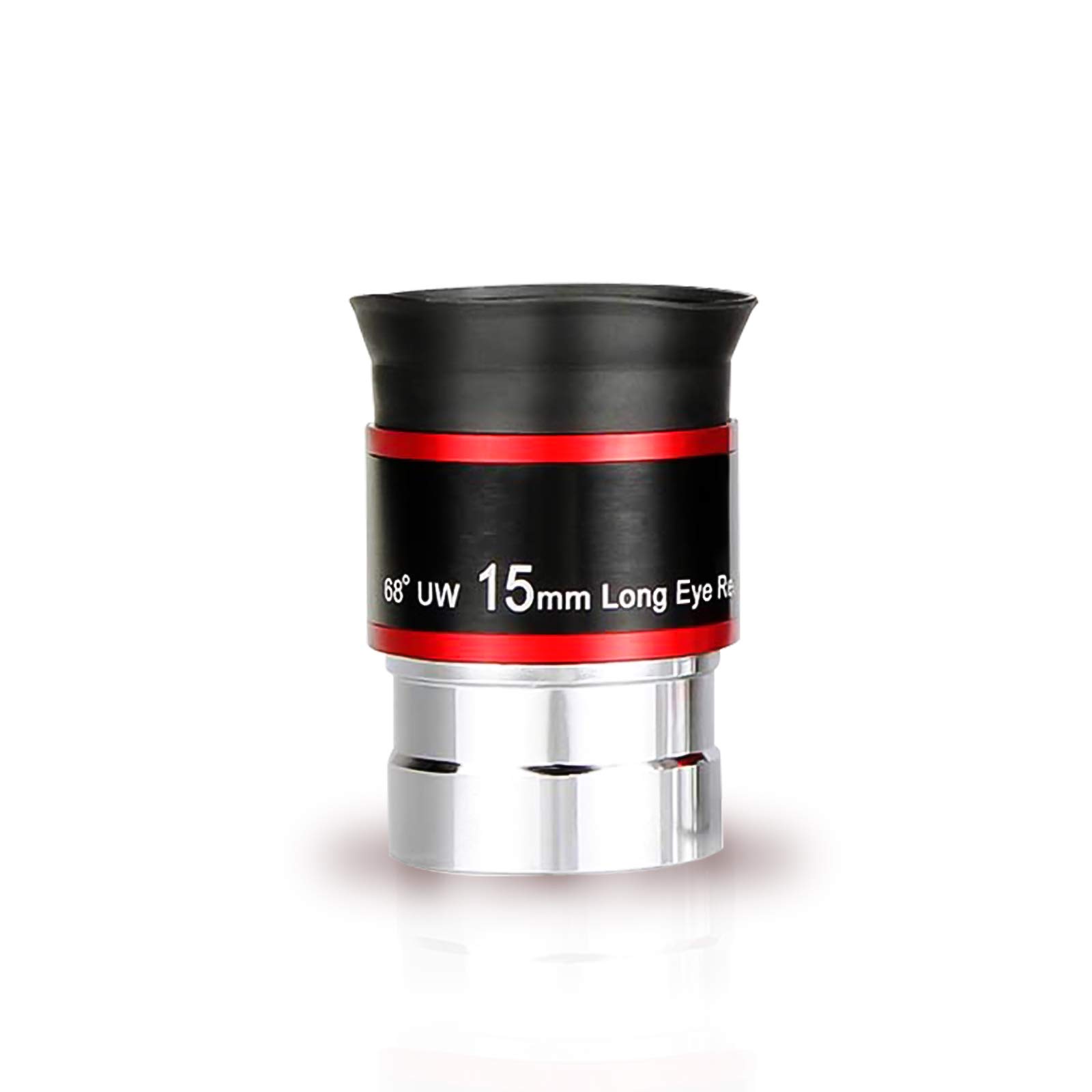 Ocular ultra gran angular de 68 grados para telescopio (15 mm), ocular, totalmente recubierto de verde, juego de accesorios de telescopio de 1.25 pulgadas (15 mm), 1 unidad