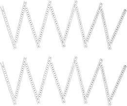 Angoily Réguas Dobráveis De Plástico 2 Peças Réguas Longas Ferramentas De Medição Para Carpinteiros Régua De Construção (2 Metros)