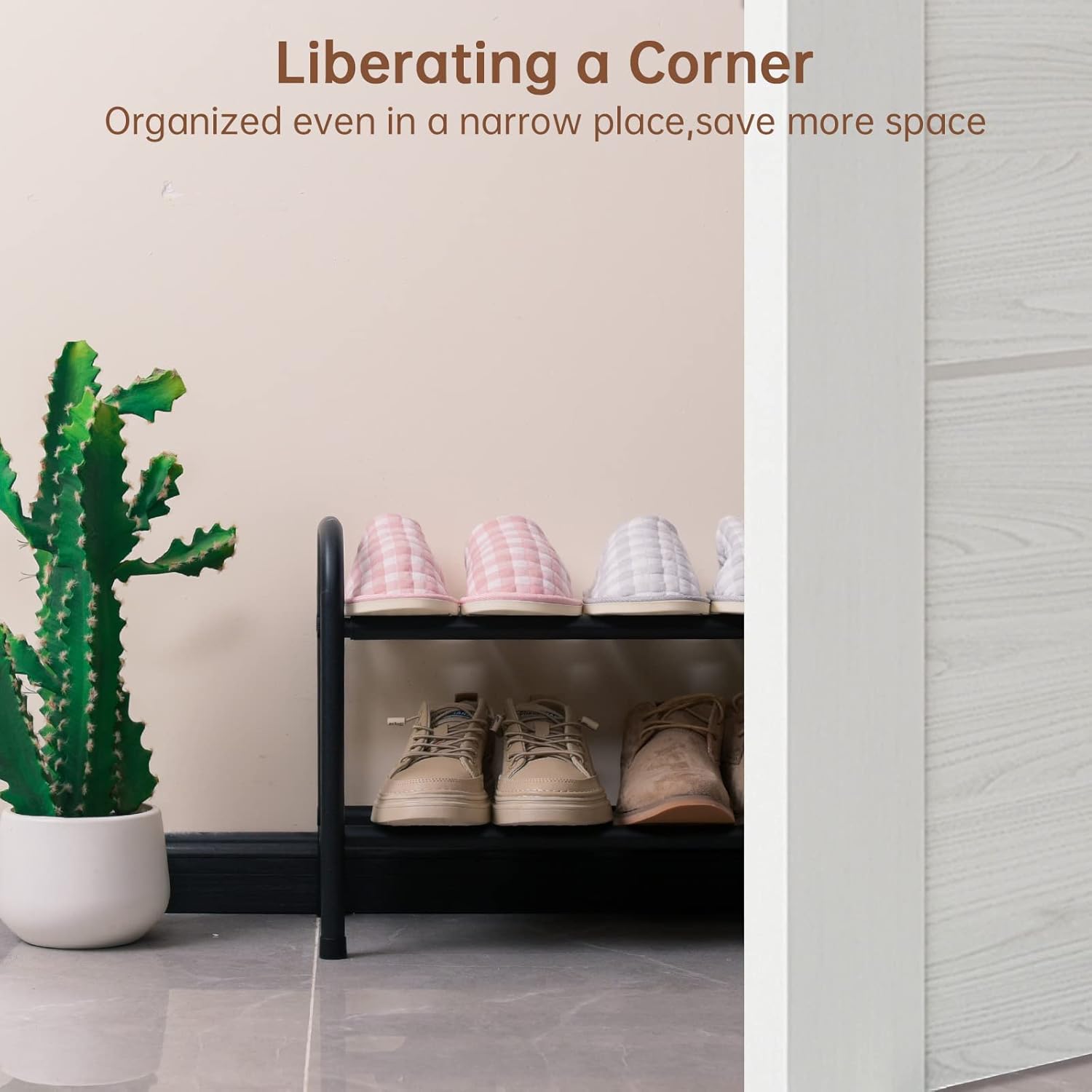 Gonfoam 2-Tier Expandable Shoe Rack - Image 8