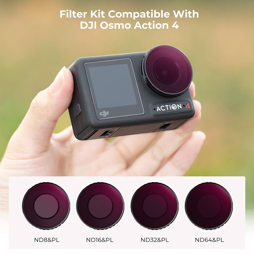 DJI Osmo Action 3 とK&amp;F ND4&amp;PLフィルターセット Amazon.com : K&F Concept 4 Pack ND/PL Filter Kit Compatible
