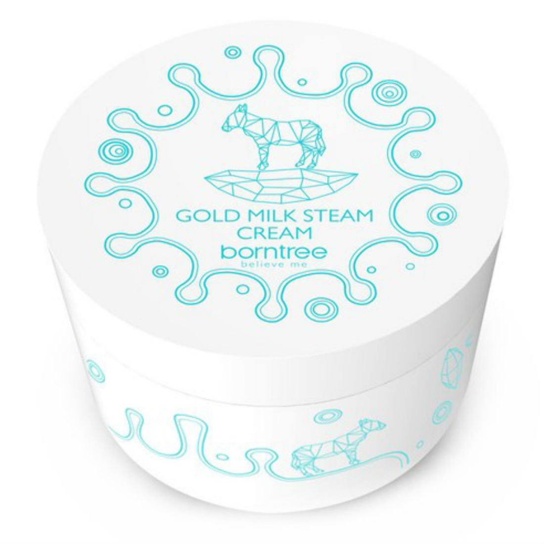 Borntree Korea cosmetic gold milk steam cream / 200g