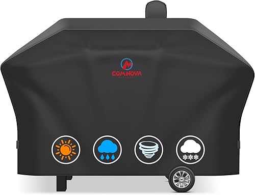 Miniatura 9 de Comnova - Cubierta de parrilla para estufas Camp Chef de 2 quemadores, cubierta de estufa de campamento al aire libre 600D, resistente e Negro -