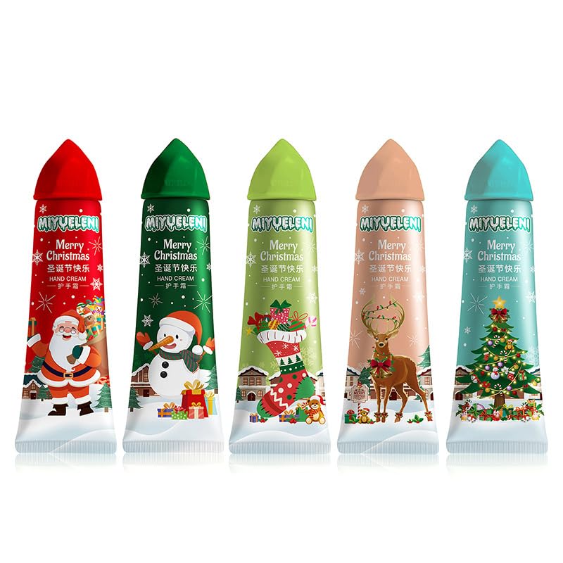 Weihnachten Handcreme Geschenkset – 5 Mini-Handcremes, Pflegend Mit Sheabutter & Aloe – Für Trockene Hände