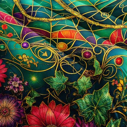 Image of AILONEN Twin Comforter Set 3 Piece, Emerald Spider Web Floral 3D Printed Bedding with 2 Pillowcases, Soft Lightweight Microfiber Ornate Decor for Compact Bedroom