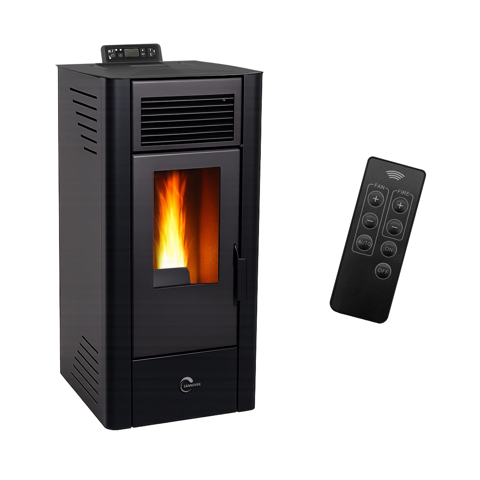 Poêle à granulés étanche Anita 11,6 kW Noir Sannover