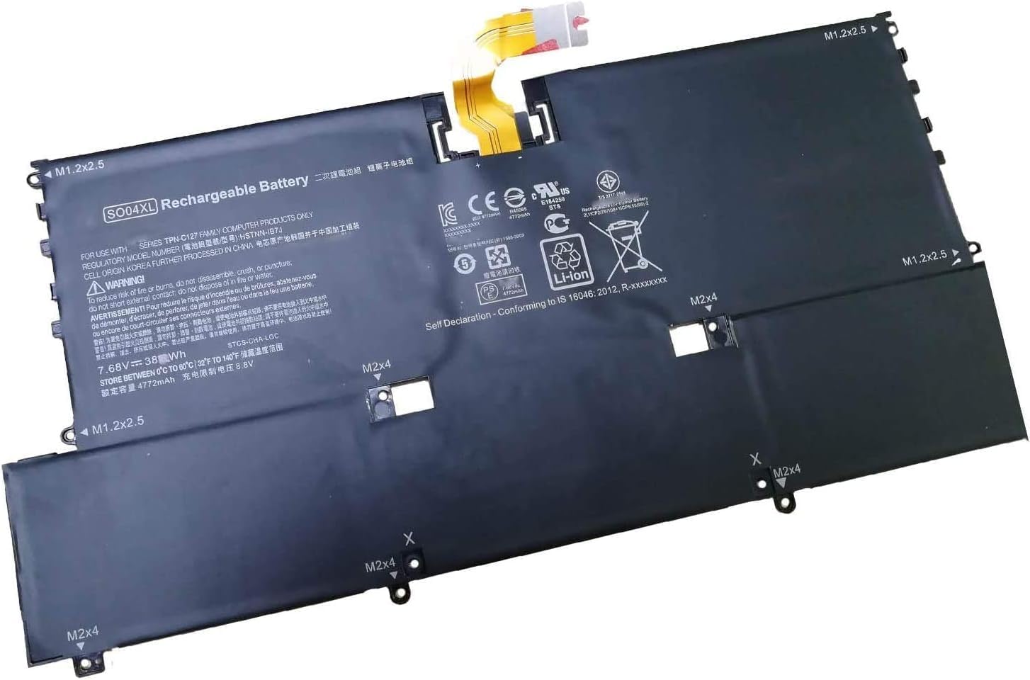 SO04XL HSTNN-IB7J 843534-121 Laptop Battery Compatible for HP Spectre 13-V000 Spectre 13-V000NA Spectre 13-V000NG F1D61EA#ABD(7.7V 38Wh)