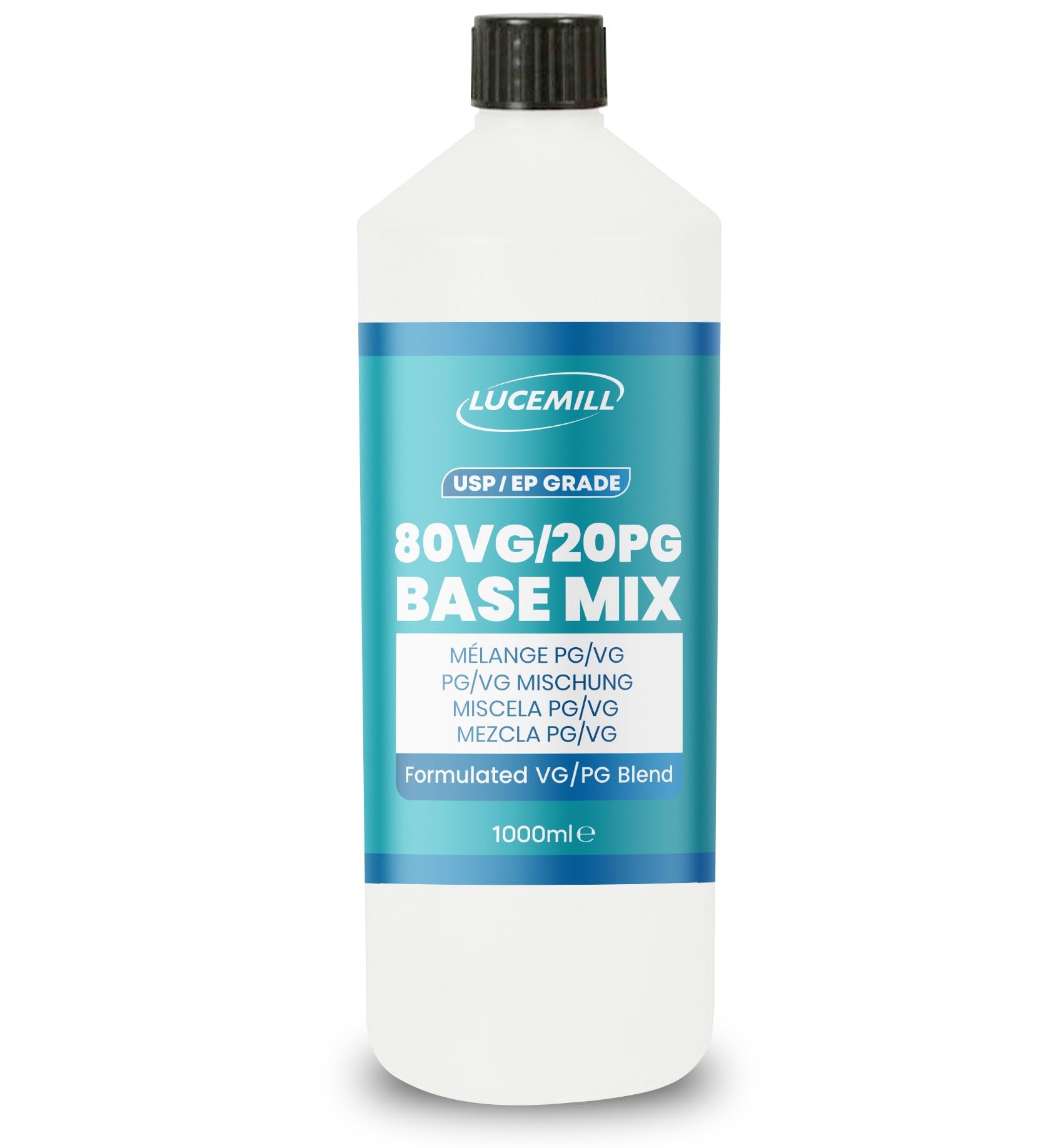 80VG/20PG Base Mix | 1 Litre (1L) I High Purity Glycerine & Glycol Blend | USP/EP Pharma & Food Grade