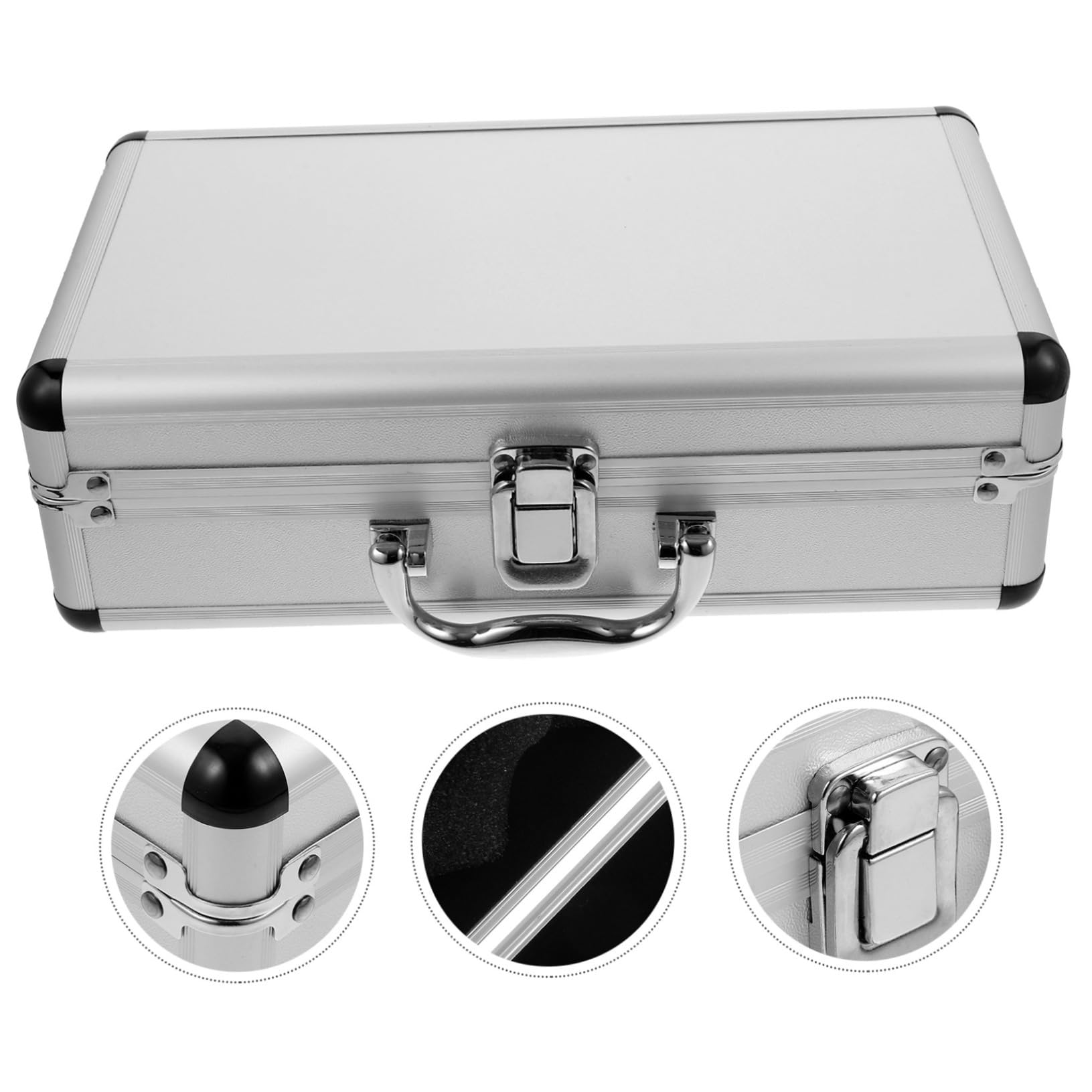 Caja Multiusos de Aleación de Aluminio Cerradura, Maletín Portátil para Medicamentos y Piezas, Gran Capacidad Diseño de Asa para Uso en Garaje o Negocio
