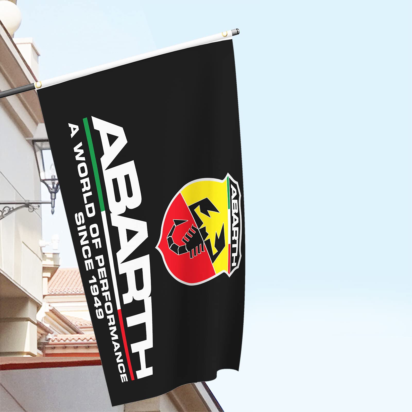 ENMOON Rennwagen Banner 6x2,4m - Polyester Flagge Für Garage, Wanddekoration & Shows