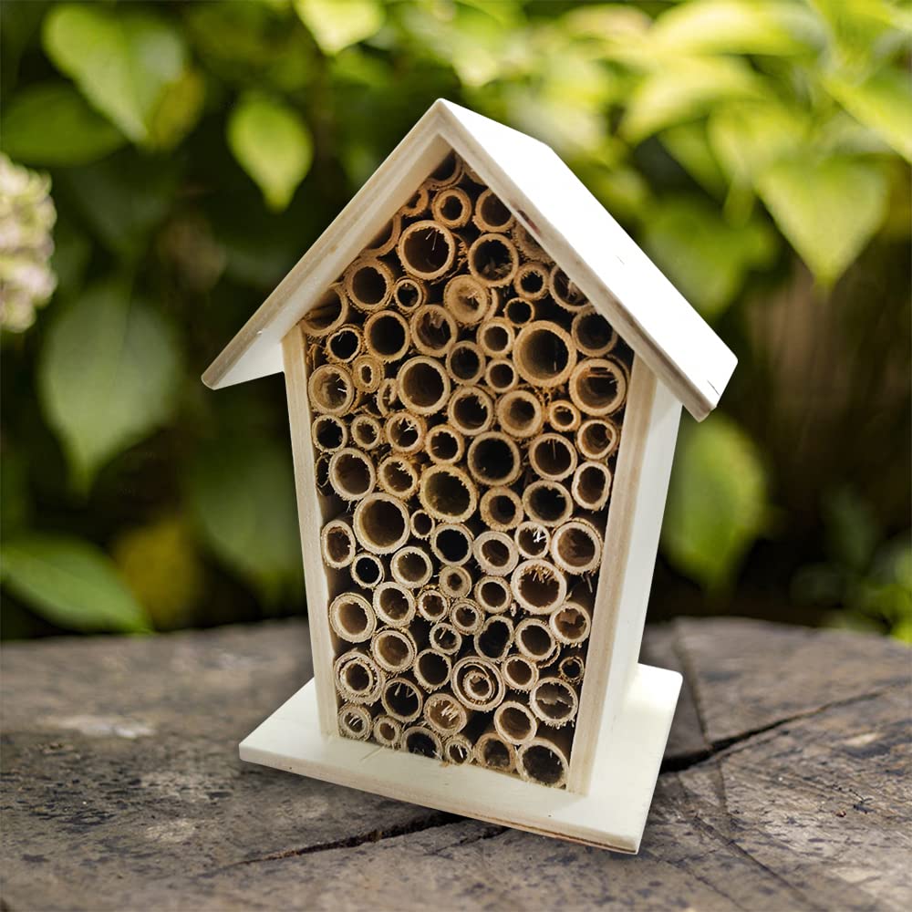 Casetta In Legno Per Insetti Da Giardino - Hotel Per Api, Farfalle E Coccinelle, Con Tetto In Metallo