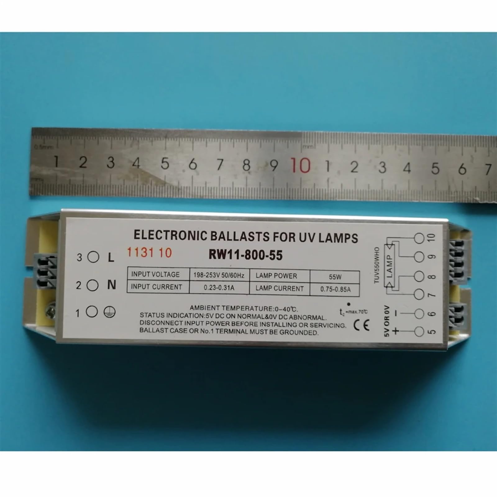 Lámpara germicida Lámpara UV balastro electrónico RW11-800-55 Lámpara UV 55W
