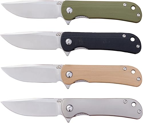 Miniatura 4 de GFL - Cuchillo de bolsillo versátil para EDC, cuchillo plegable con hoja VG10 de 2.8 pulgadas y mango táctico de titanio, cuchillo de bolsillo